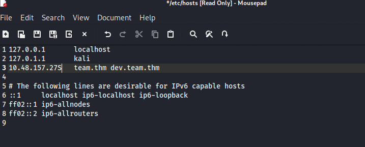 Add subdomain to hosts file 